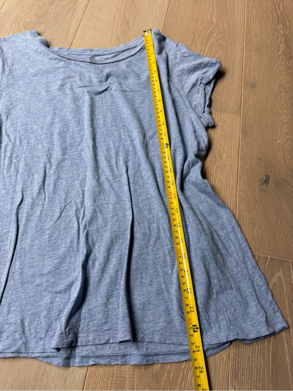 LOFT Heather Blue Short Sleeve Tee - Picture 3 of 3